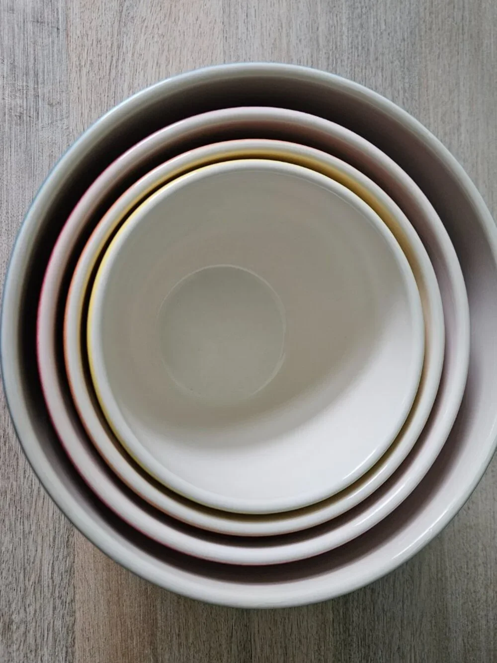 Crate & Barrel Parked Ribbed Beehive Nesting Bowls Partial Set (4 total) RETIRED